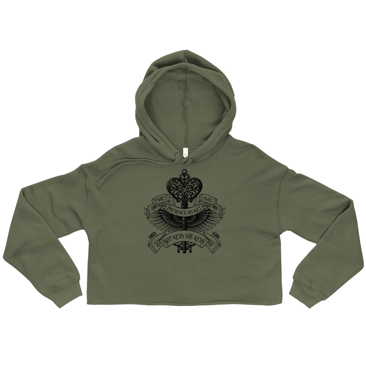 Patience is Key Crop Hoodie