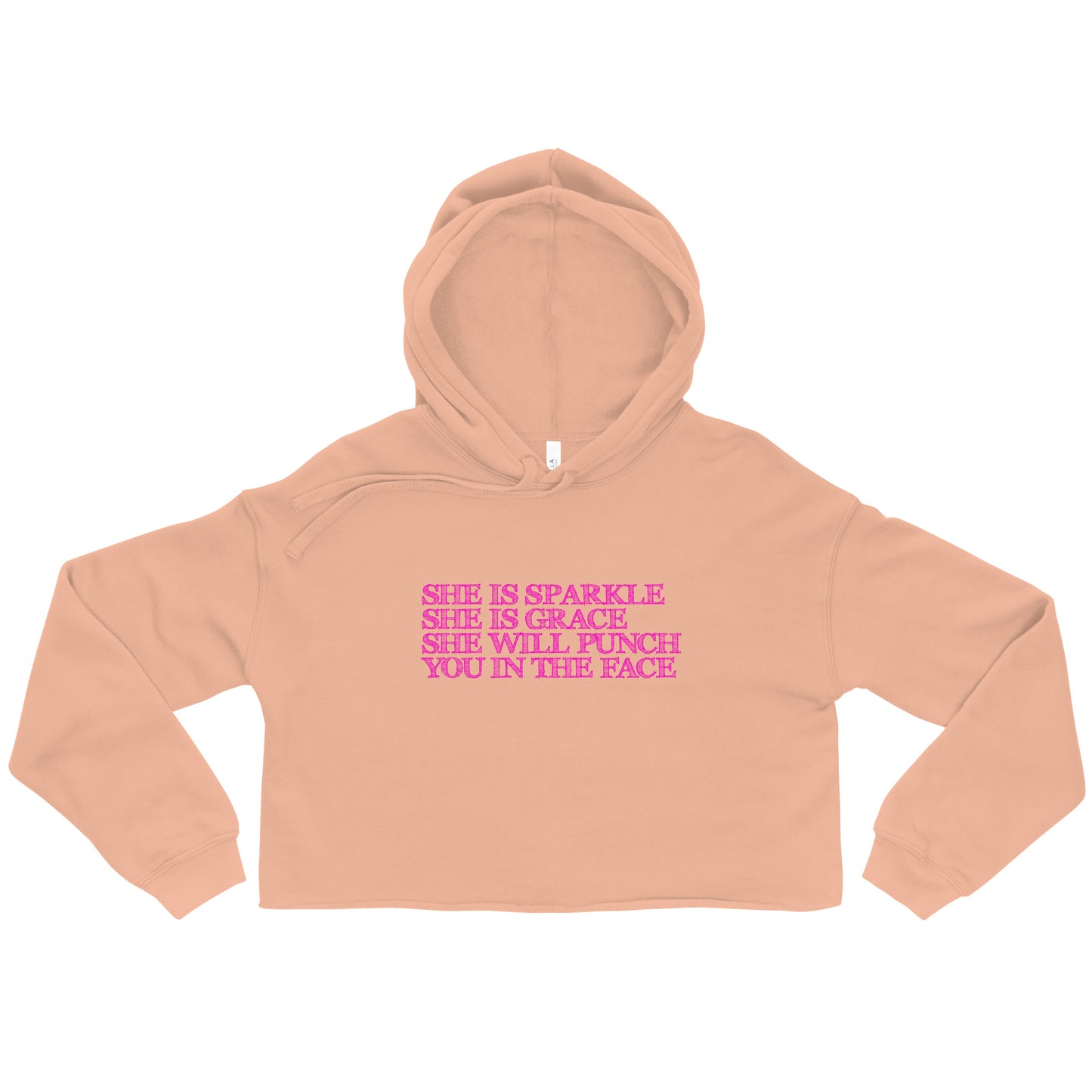 She is Sparkle Crop Hoodie