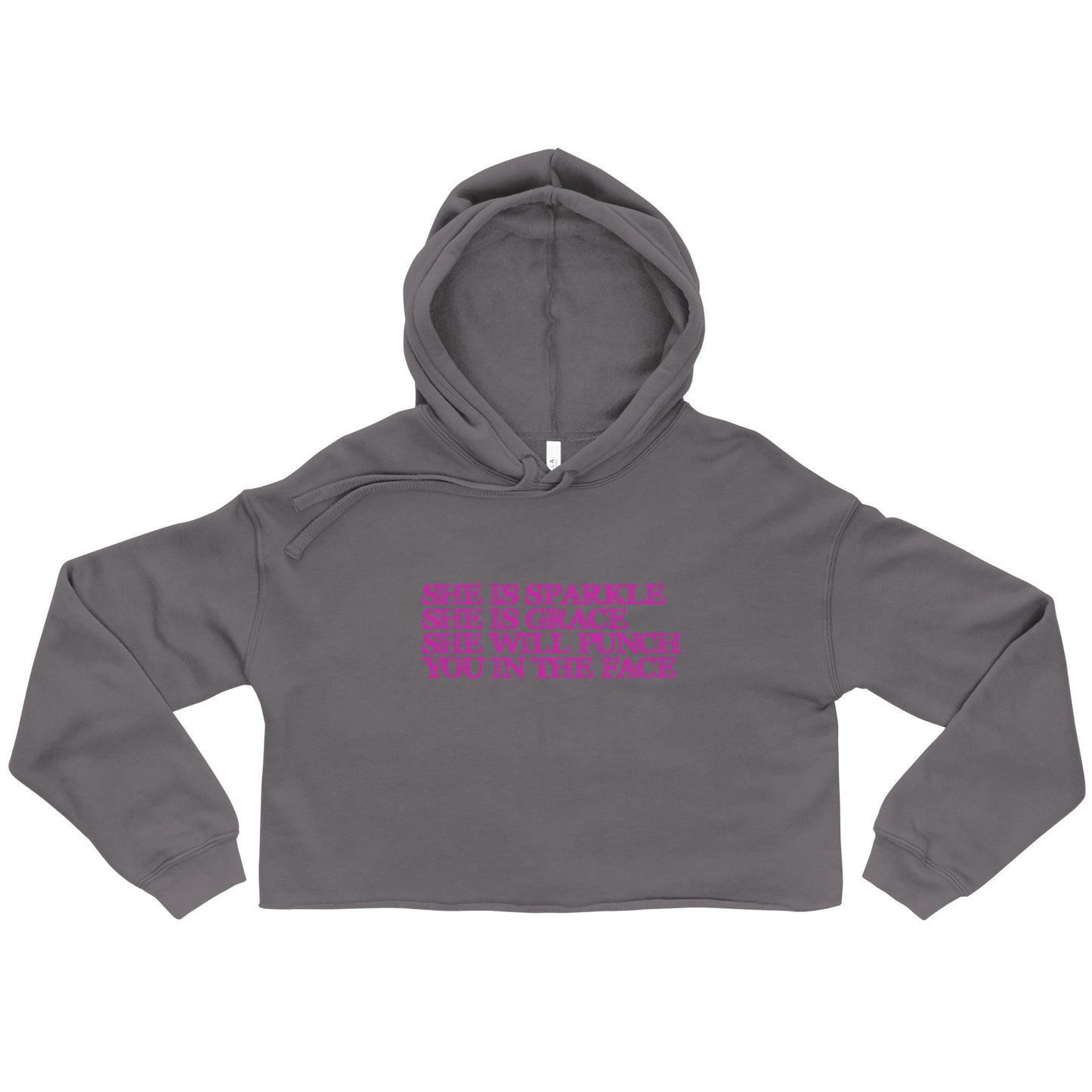She is Sparkle Crop Hoodie