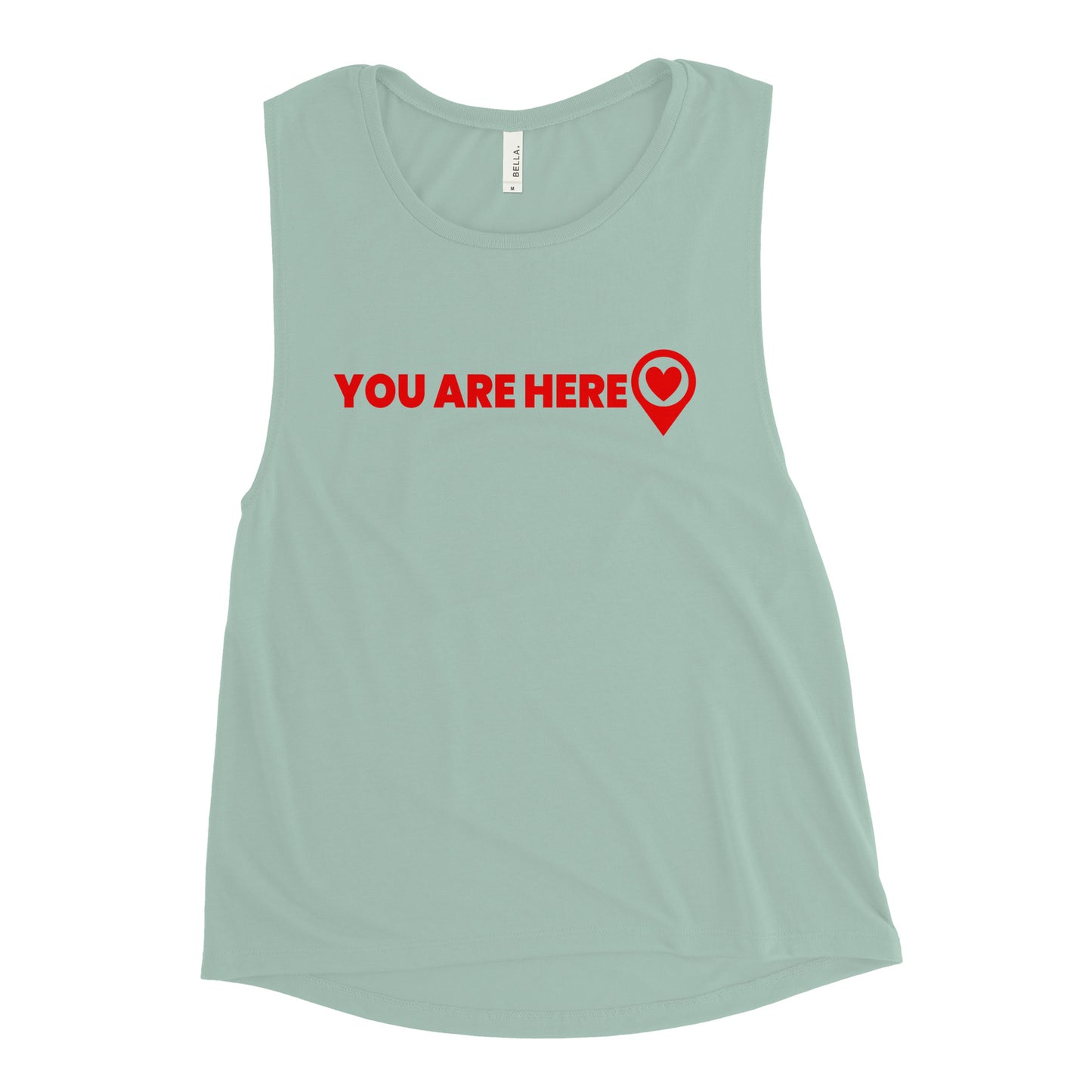 You Are Here Chick Muscle Tank
