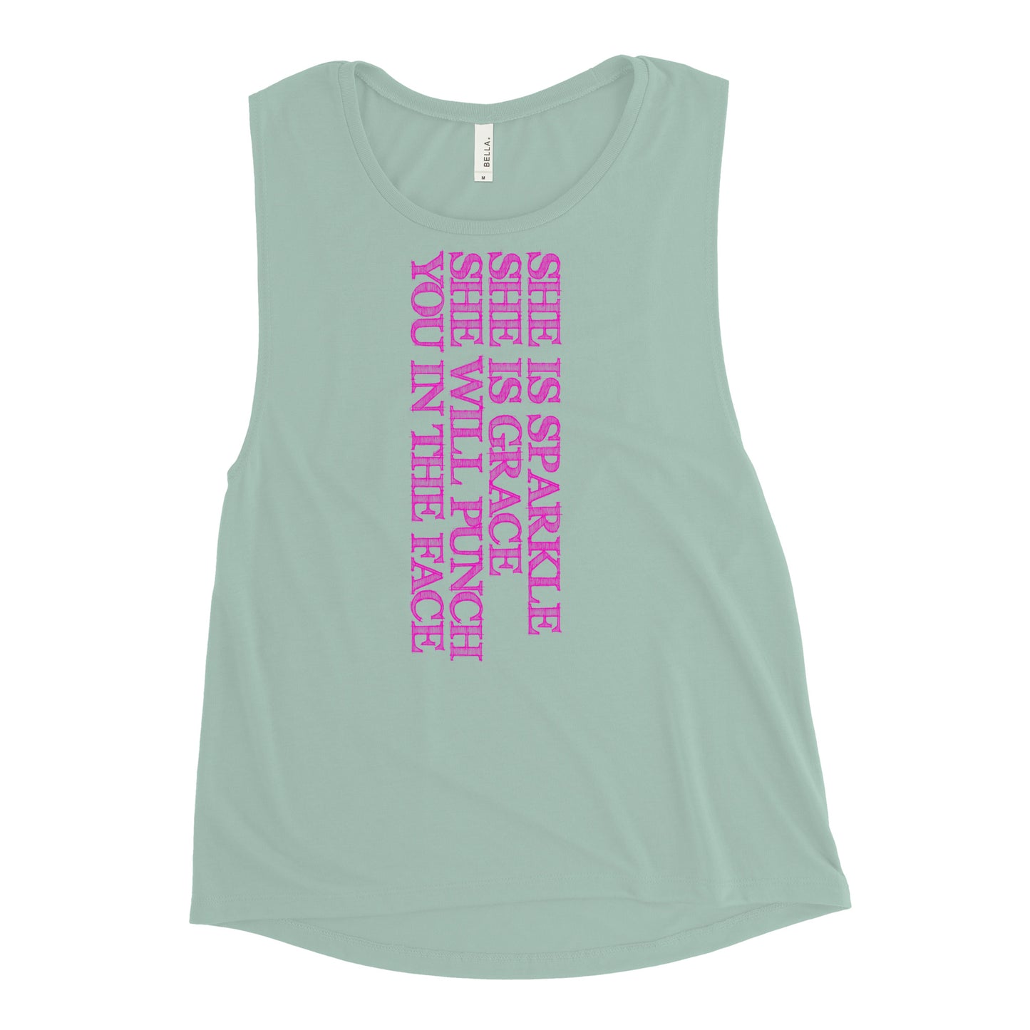She is Sparkle Chick Muscle Tank