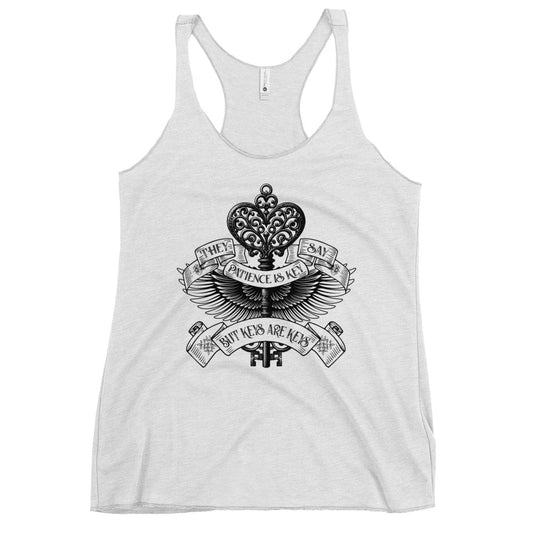 Patience is Key Racerback Tank