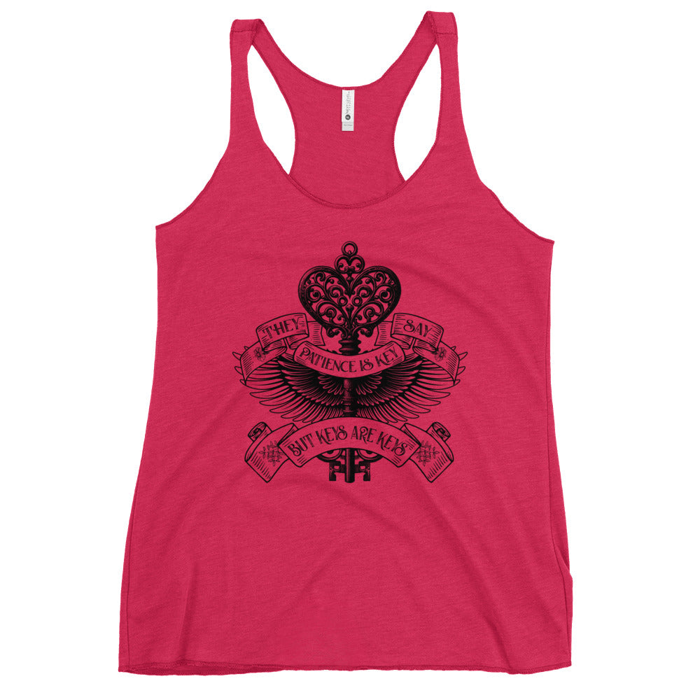 Patience is Key Racerback Tank